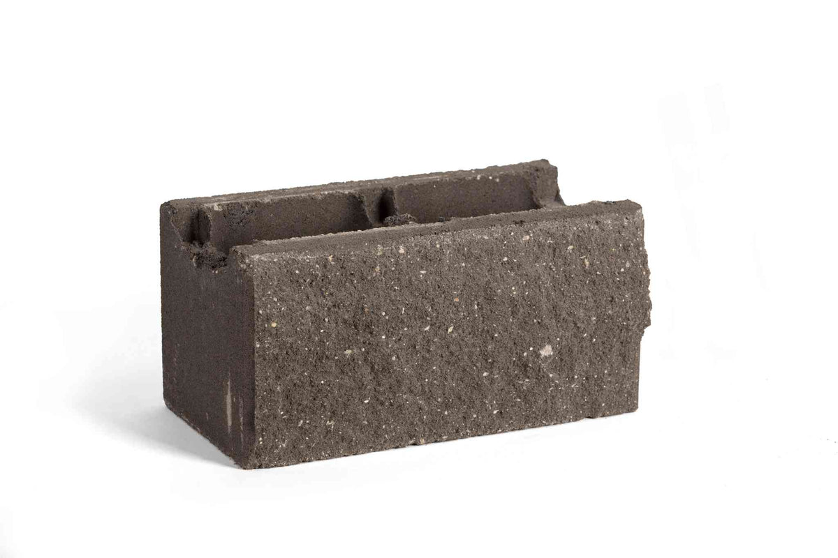 Split Face Rib Block 2 Rib 20-142 Recessed Head Split Face Masonry Block